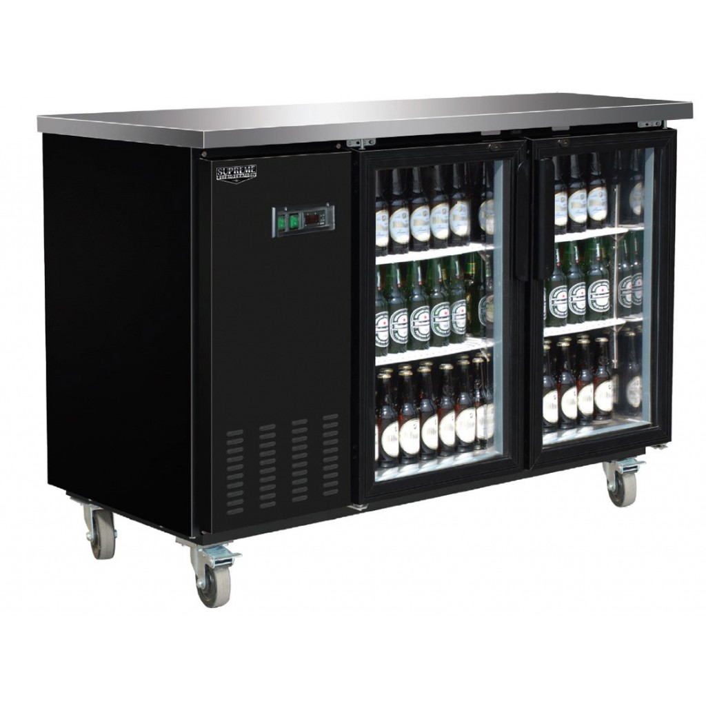 60″ Black Back Bar Cooler Supreme Refrigeration